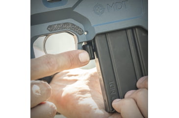 Image of MDT Remington 700 ACC Elite Short Action Chassis System, Left Hand, Blue, 106802-TBL