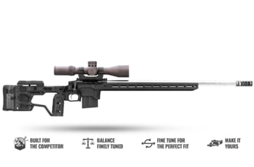 Image of MDT Remington 700 ACC Elite Chassis System, Long Action, Right Hand, Black, 106828-BLK