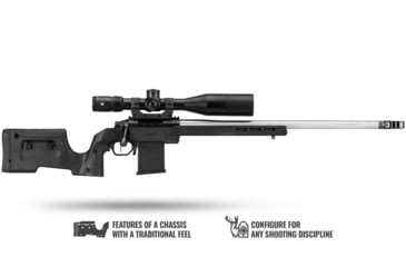 Image of MDT XRS, Rifle Chassis, Ruger American Short Action, Matte Finish, Black, 105345-BLK