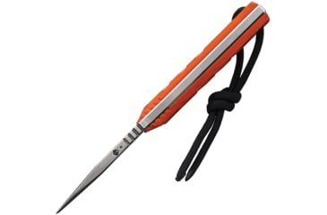 Image of Medford Necromancer Orange Fixed Blade Knife, 5.5in Overall, 2.25in Tumbled S35VN Stainless Steel Blade, Orange G10 Handle, Black Kydex Neck Sheath, MK117STQ-11KB-SPQ3