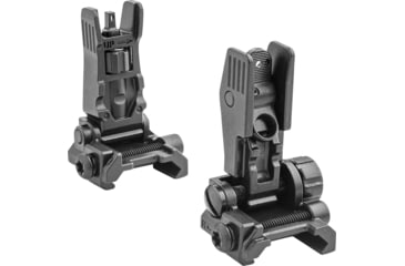 Image of Meprolight FABS - Flip Back Up Rifle Sights - Aluminium -Blank Rear-Green Front, Black Body, Black, 405100