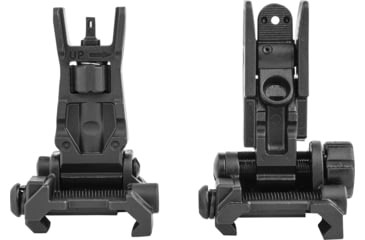 Image of Meprolight FABS - Flip Back Up Rifle Sights - Aluminium -Blank Rear-Green Front, Black Body, Black, 405100
