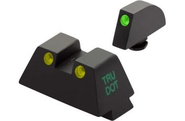 Image of Meprolight Glock 9 mm/357 Sig/40 SW/45 GAP Green/Yellow Fixed Set TD, ML10224SUPY, 102243291