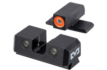 Image of Meprolight Hyper Bright Springfield Armory Hellcat Low Fixed Tritium Night Sight Set, Black, Orange Front Sight, 0401403131