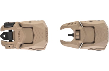 Image of Meprolight MEPRO FRBS - Self-Illuminated Flip Back-Up Rifle Sights, 4 Dot Rear / Orange Hyper Bright Front, Desert, 403440, 403440