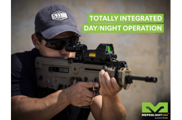 Image of Meprolight MEPRO Mor Pro M&amp;P Red Dot Sight, 2.2 MOA Bullseye Reticle, Red/IR Laser, Black, ML403804