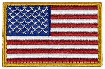 Image of Merica Life Embroidered US FLAG Forward Patch, 3 x 2, EMBR-USFLAG-FORW