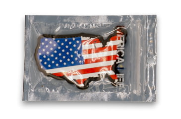Image of Merica Life Map US Flag Patch, Red/White, 3.25x2, MAP-US