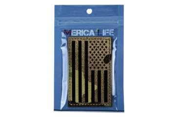 Image of Merica Life Reflective Fabric US Flag Forward Patch, Multi-Cam, 3 x 2in, REF-MC-FLAG-FOR