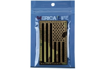 Image of Merica Life Reflective Fabric US Flag Forward Patch, Multi-Cam, 3 x 2in, REF-MC-FLAG-FOR