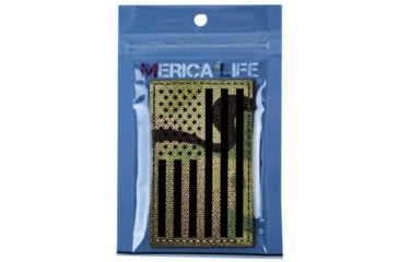 Image of Merica Life Reflective Fabric US Flag Reverse Patch, Multi-Cam, 3 x 2in, REF-MC-FLAG-REV