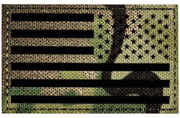 Image of Merica Life Reflective Fabric US Flag Reverse Patch, Multi-Cam, 3 x 2, REF-MC-FLAG-REV