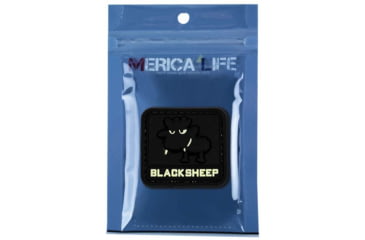 Image of Merica Life Small Glow Blacksheep PVC Patch, 1.8 x 1.6, BLACKSHEEP-GLOW
