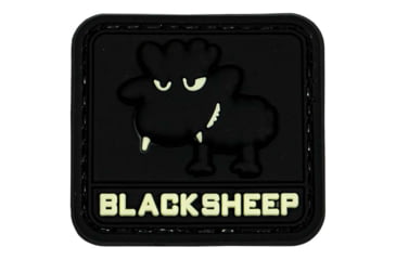 Image of Merica Life Small Glow Blacksheep PVC Patch, 1.8 x 1.6, BLACKSHEEP-GLOW