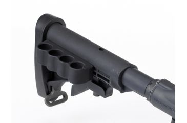 Image of Mesa Tactical SureShell Aluminum Carrier for M4 Carbine Stock, 12-GA, Right Side, Black, 4-Shell, 93340