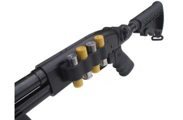 Image of Mesa Tactical SureShell Aluminum Carrier for Moss 500/590 and Mav 88, 20-GA, Black, 4-Shell, 95160