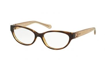 Image of Michael Kors TABITHA VII MK8017 Progressive Prescription Eyeglasses 3104-50 - Dk Tortoise/taupe Glitter Frame