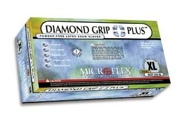 Image of Microflex Diamond Grip Plus Latex Gloves, Microflex DGP-350-S
