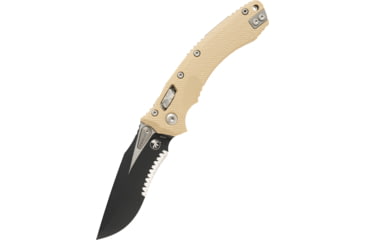 Image of Microtech Amphibian Ram-Lok Black P/S G-10 3.875in Folding Knife, Tan, 137RL-2FLGTTA