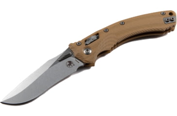 Image of Microtech Amphibian Ram Lok STW STD Fluted 3.875in Folding Knife, Tan, 137RL-10FLGTTA