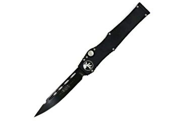 Image of Microtech Halo V SE OTF Automatic Knife, Black Handle, Black Plain X-MT151-1