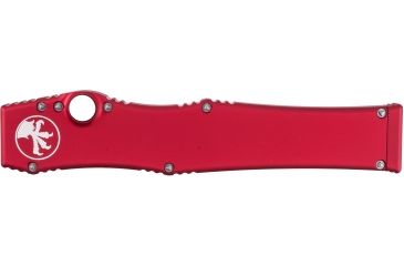 Image of Microtech Halo V TE OTF Automatic Knife, Red Handle, Black Tactical Plain X-MT150-1RD
