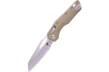 Image of Microtech MSI S/E Fluted G-10 Stonewash Partial Serrated 3.88in Folding Knife, Od Green, 210-11FLGTOD