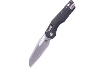 Image of Microtech MSI S/E STONEWASH FULL SERRATE FLUTED G-10 BLACK, Black, 210-12FLGTBK