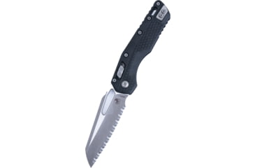 Image of Microtech MSI S/E Tri-Grip Injection Molded Apocalyptic Full Serrate 3.88in Folding Knife, Black, 210T-12APPMBK