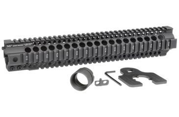 Image of Midwest Industries 14in Combat Rail T-Series One Piece Free Float Handguard, Black, MI-CRT-14.0