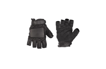 Image of MIL-TEC Leather Security Fingerless Gloves - Men's, Black, Medium, 12515002-903