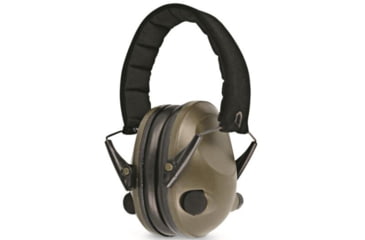 Image of MIL-TEC Electronic Ear Defenders, OD Green, Adjustable, 16243001