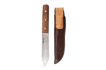 Image of MIL-TEC German Sailor Fixed Blade Knife w/Sheath, 3in, 440A Stainless Steel, Wood Handle, Brown, 15375000