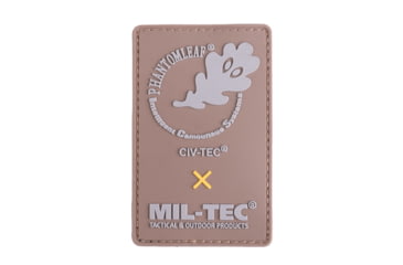 Image of MIL-TEC CIV-TEC Phantomleaf PVC 3D Patch, Coyote, 16832519