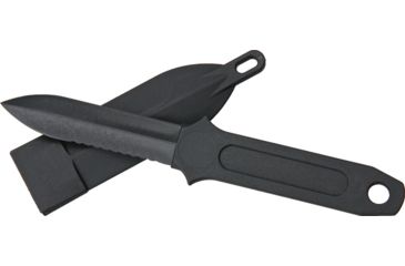 Image of Miscellaneous CIA Sticker Knife Fixed Blade Knife, 3in, Partially Serrated M4259