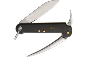Image of Miscellaneous German Sailor Pocket Knife Folding Knife,3in,Stainless Steel,Standard Edge,Satin,Black,Synthetic Handle M4335