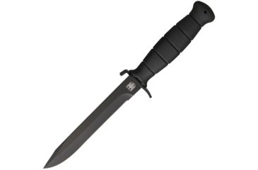 Image of Miscellaneous Military Fixed Blade Folding Knife,6.5in,Stainless Steel,Standard Edge,Black Handle MI220