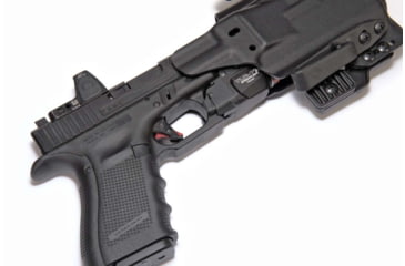 Image of Mission First Tactical Pro Kydex IWB Light Holster, Glock 19 w/ Streamlight TLR 1, Ambidextrous, Black, H5-GL-1-WL-1