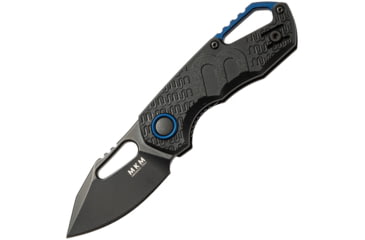 Image of MKM Isonzo Linerlock Black Folding Knife, 2.25 black coated Bohler N690 stainless clip poin, Black FRN handle, MK FX03-3PBK