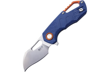 Image of MKM Isonzo Linerlock Blue Folding Knife, 2 stonewash finish Bohler N690 stainless hawkbill, Blue FRN handle, MK FX03-1PBL