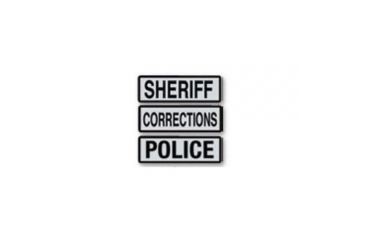 Image of Monadnock Reflective Police Label For Centurion Riot Suit, Police Label, White/Black, 6595
