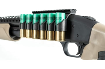 Image of Monstrum Side Mounted 12 Gauge Shell Holder, Picatinny Rail Mount for Mossberg 500/590/Shockwave Series Shotguns, Black, Z83