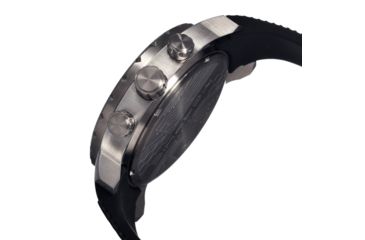 Image of Morphic M26 Series Watch,Black Silicone Band,Red Hand,Silver Bezel,Black Analog Dial,Strap Buckle MPH2602
