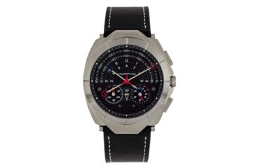 Image of Morphic M79 Series Chronograph Leather-Band Watch, Silver/Black, One Size, MPH7905