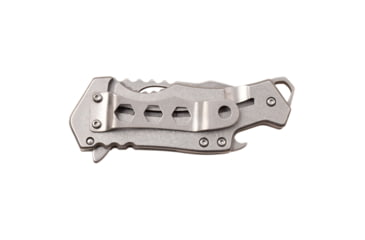 Image of Mtech Drop Point Spring Assisted Knife w/Bottle Opener, 2.25 in, 3Cr13 Stainless Steel Stainless Steel, Stainless/Flag, MT-A882SAF