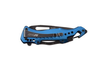 Image of Mtech Drop Point Spring Assisted Knife w/Bottle Opener, 3.5 in, 3Cr13 Stainless Steel Stainless Steel, Blue, MT-A705G2-BL