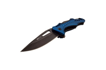 Image of Mtech Drop Point Spring Assisted Knife w/Bottle Opener, 3.5 in, 3Cr13 Stainless Steel Stainless Steel, Blue, MT-A705G2-BL