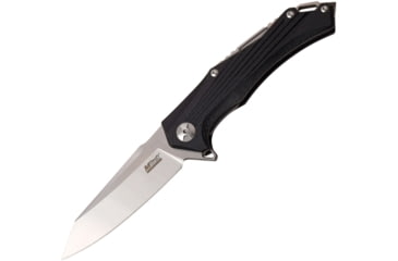 Image of Mtech Evolution Linerlock G10 Folding Knife, 3.75in Satin D2 Tool Steel Blade, Black G10 Handle, Pocket Clip, Glass Breaker, Black Nylon Case, MTE-FDR025-G10