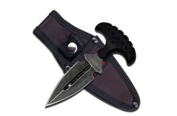 Image of Mtech Fixed Blade, 5.47in, Stainless Steel Blade, Black Rubberized Handle MT-20-41BK
