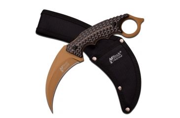 Image of Mtech Fixed Blade, 9.25in, Stainless Steel Blade, 6Mm Thick Black And Brown G10 Handle MX-8140BN